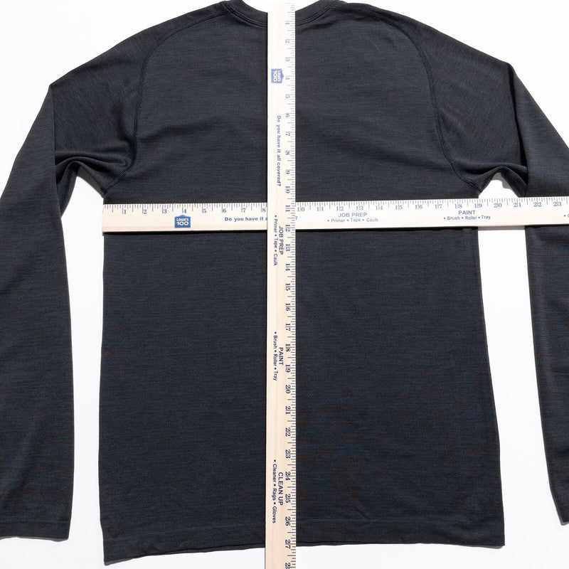 Lululemon Long Sleeve Crewneck Shirt Men's Fits S/M Pullover Dark Gray Wicking