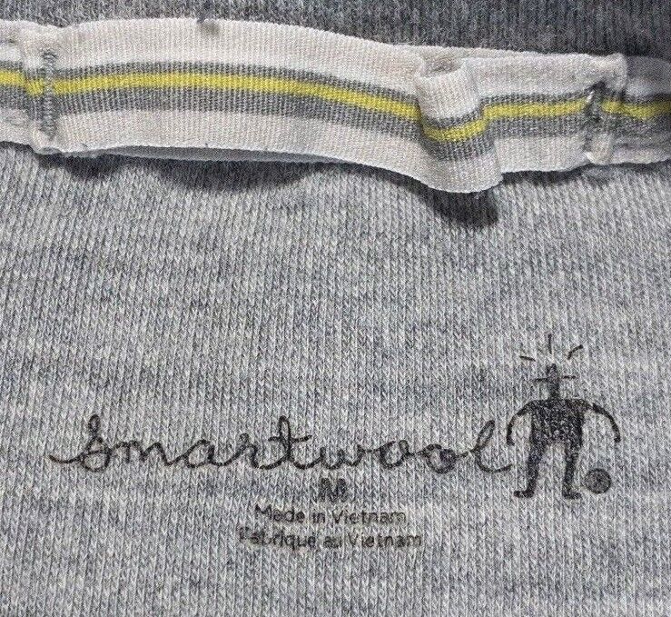 SmartWool Base Layer Men's Medium Merino Wool Long Sleeve Gray Crew Neck