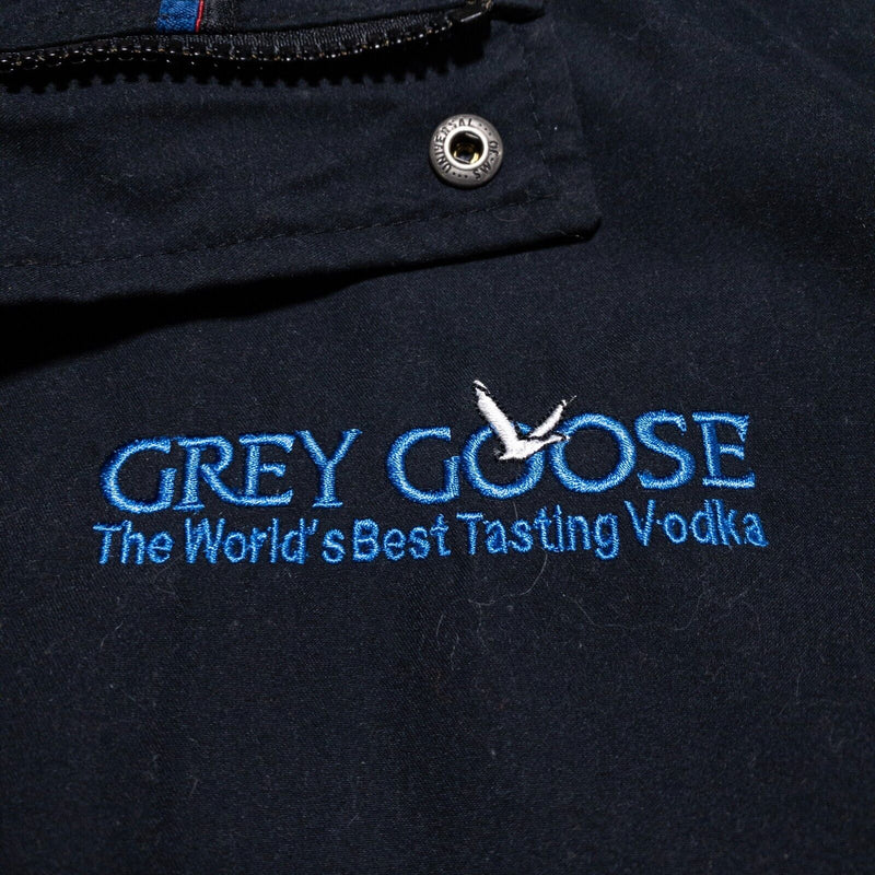 Grey Goose Vodka Jacket Men's XL Callaway Golf Full Zip Snap Black Sueded