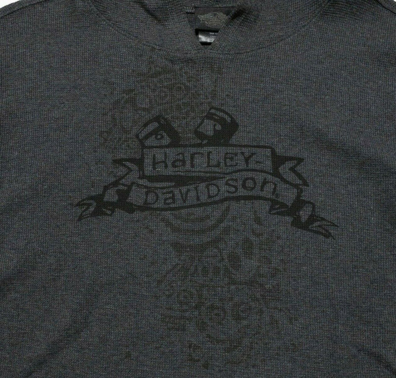 Harley-Davidson Thermal Gray Pullover Hoodie Engine Graphic Men's Medium