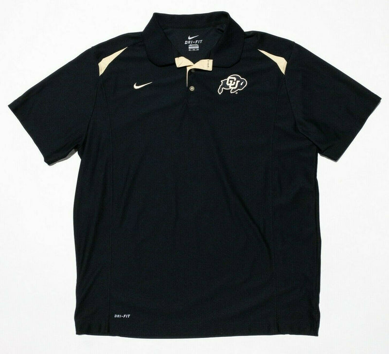 Colorado Buffaloes Nike 2XL Polo Shirt Dri-Fit Golf Wicking Short Sleeve Men's