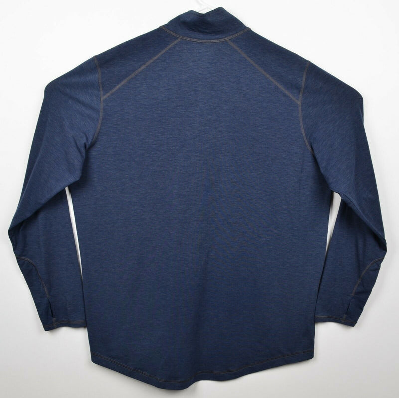 Duluth Trading Co Men's XL Polyester Merino Wool Blend Navy 1/4 Zip Base Layer