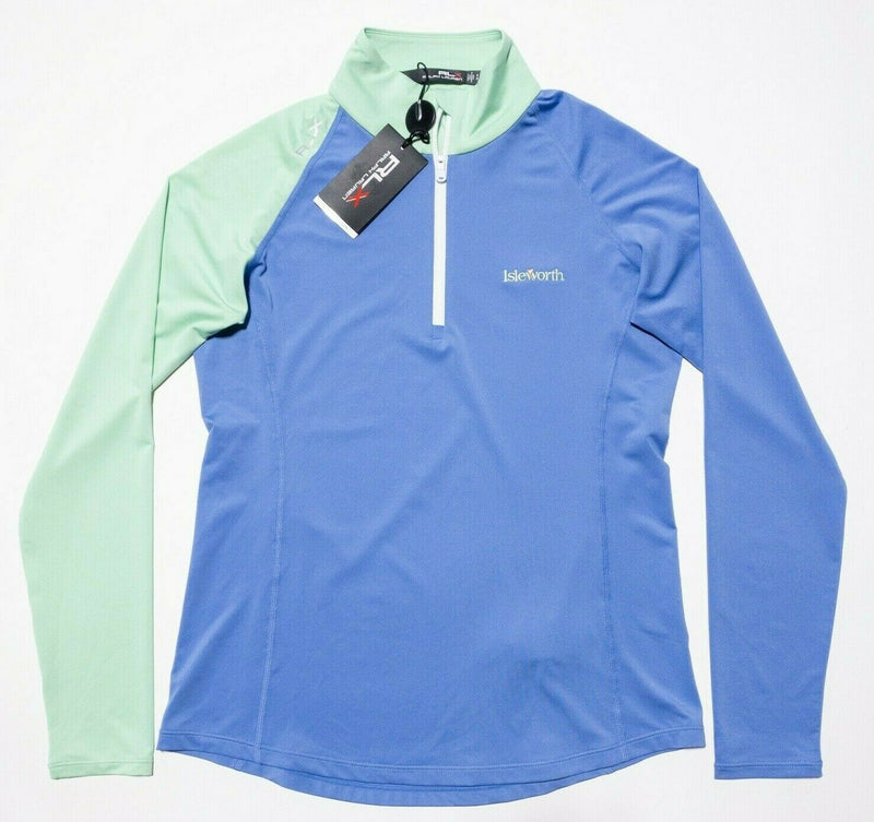 RLX Ralph Lauren 1/4 Zip Activewear Top Golf UV Protection Blue Women's Small