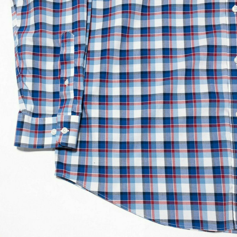 L.L. Bean Men's Wrinkle-Free Kennebunk Sport Shirt Blue Red Check Men's XL