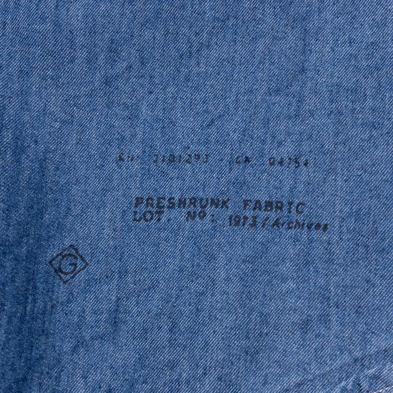 GANT Denim Shirt Men's Small The Indigo Button-Down Blue Faded Long Sleeve