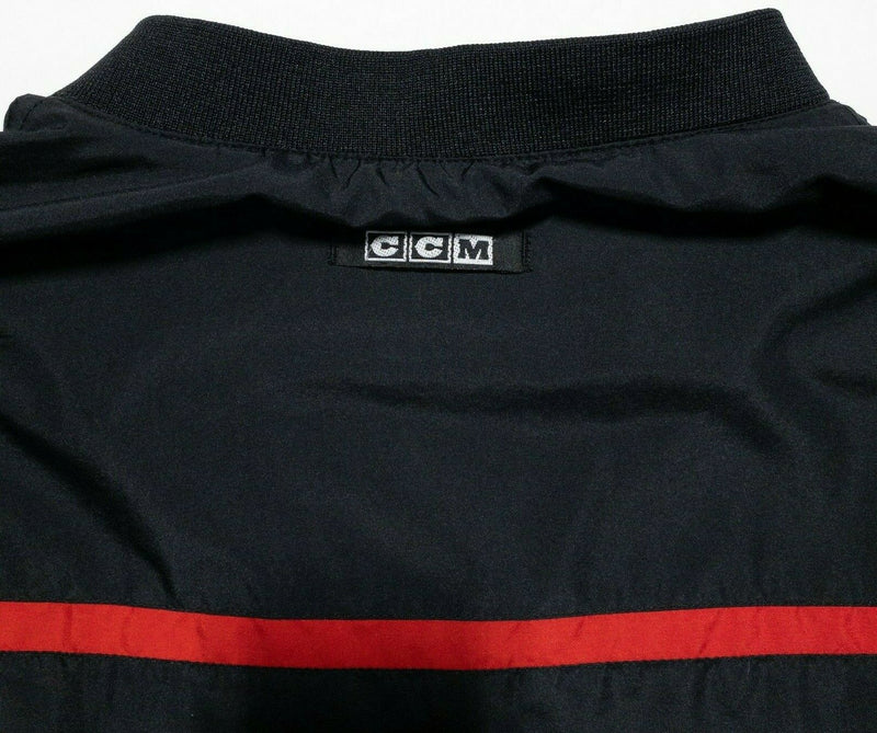 Detroit Red Wings Men's 2XL CCM Center Ice NHL Black Pullover Windbreaker Jacket