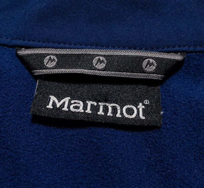 Marmot Softshell Jacket Men's Large Full Zip Solid Blue Outdoor Casual