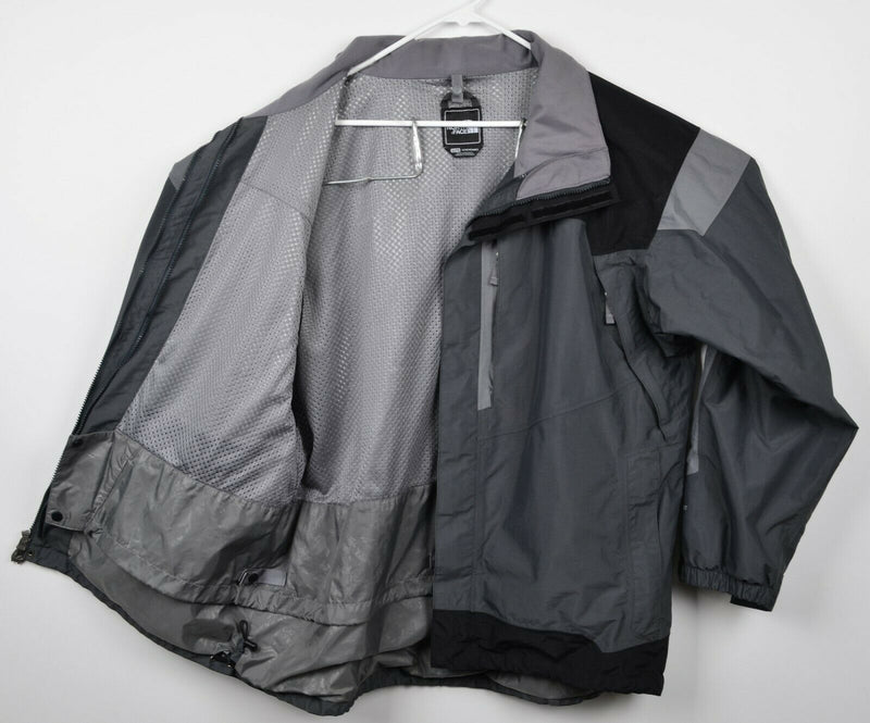 The North Face Men's XL HyVent Gray Black Full Zip Wind Rain Shell Jacket