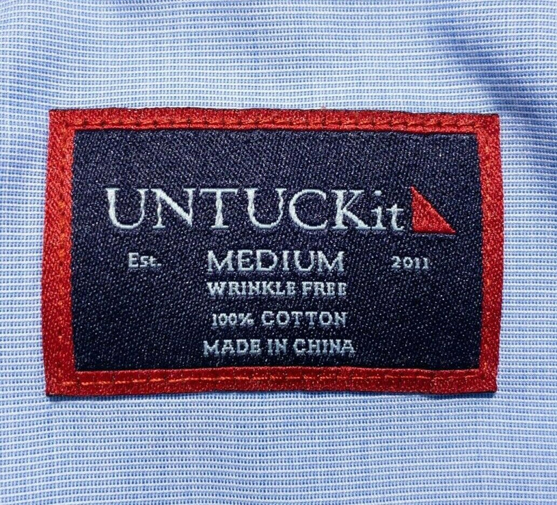 UNTUCKit Medium Wrinkle Free Shirt Men Button-Down Long Sleeve Light Blue Dress