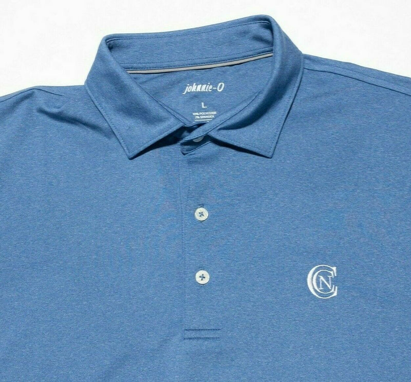 Johnnie-O Prep-Formance Birdie Polo Large Men's Golf Lake Blue Wicking Shirt