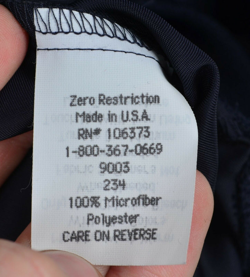 Zero Restriction Men's Large Navy Blue 1/4 Snap Microfiber Polyester Golf Vest