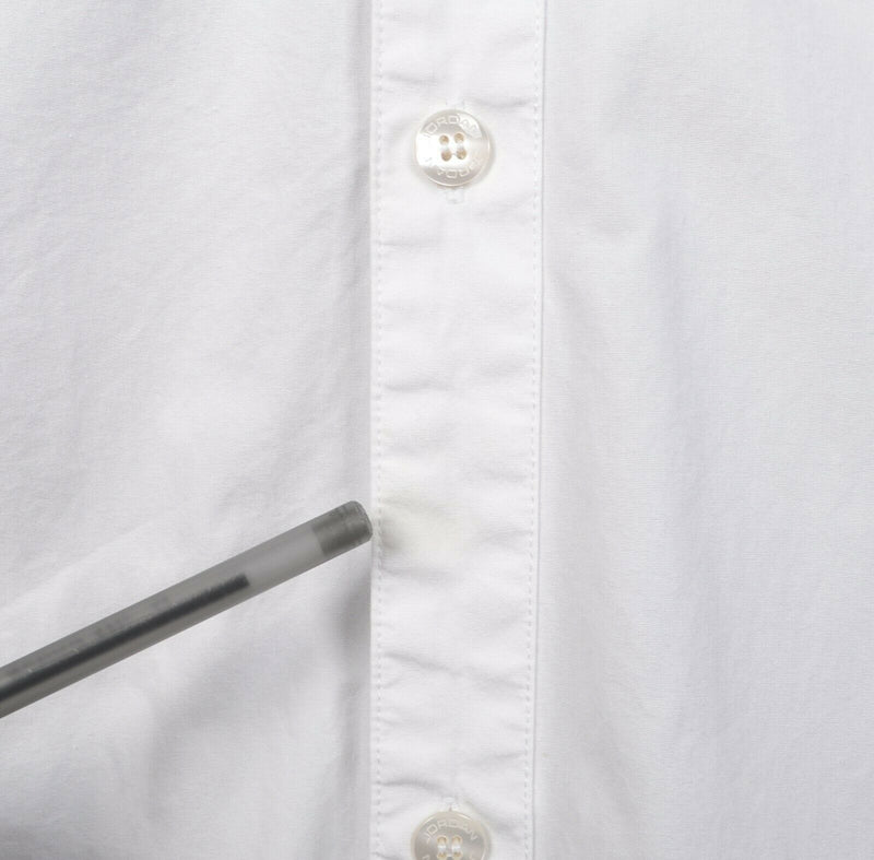 Nike Air Jordan Men's Large Graphic Print White Long Sleeve Button-Front Shirt