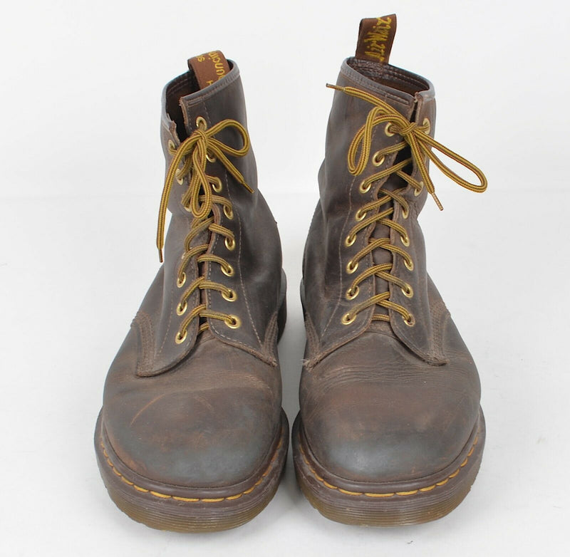 Vintage Dr Doc Martens Men's Sz 10? Air Wair Brown Leather England Combat Boots