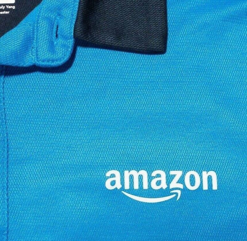 Amazon Delivery Driver Uniforms Mens 2XL Polo Shirt Blue Short Sleeve Reflective
