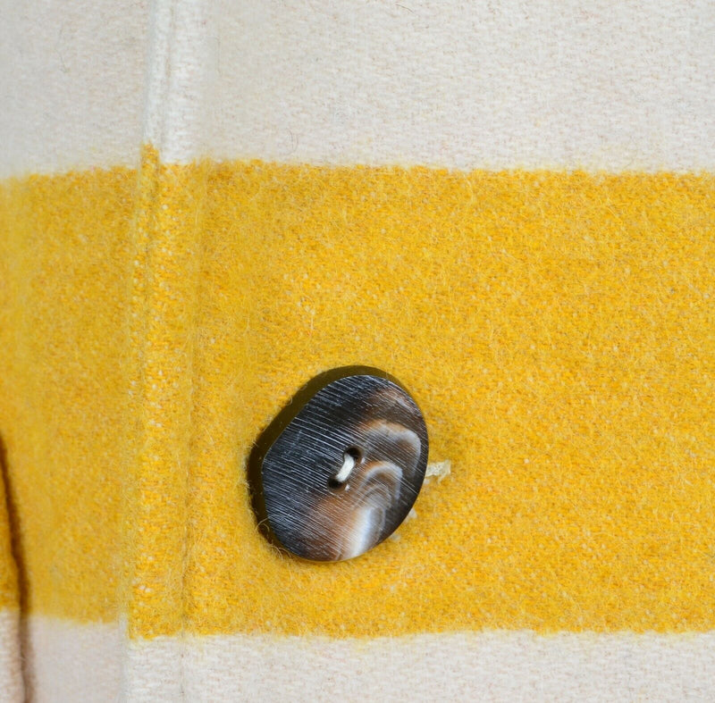 Vintage Woolrich Men's 44 (XL) Hudson Bay Blanket Shearling Collar Wool Coat
