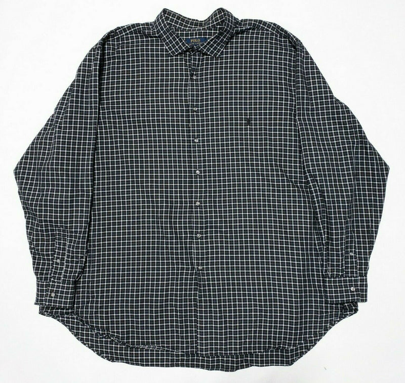 Polo Ralph Lauren Big Tall Men's 4XLT Shirt Long Sleeve Black Check Pony Tall