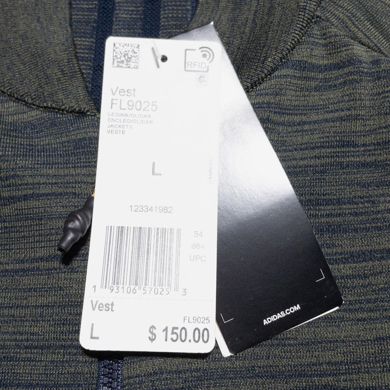 Adidas x Universal Works Vest Men's Large Full Zip Olive Green Adidas Originals