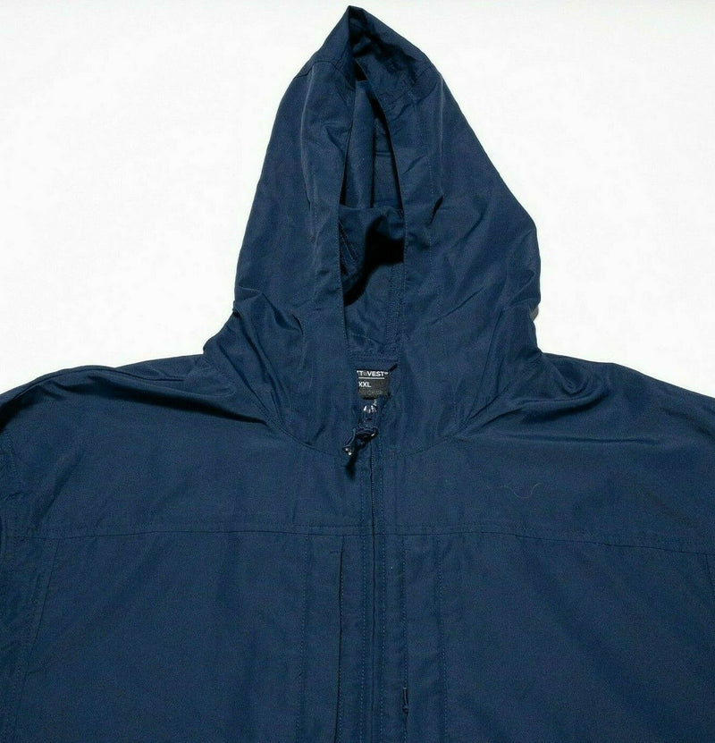 SCOTTeVEST Pack Jacket 13 Pockets Blue Full Zip Lightweight Travel Men's 2XL