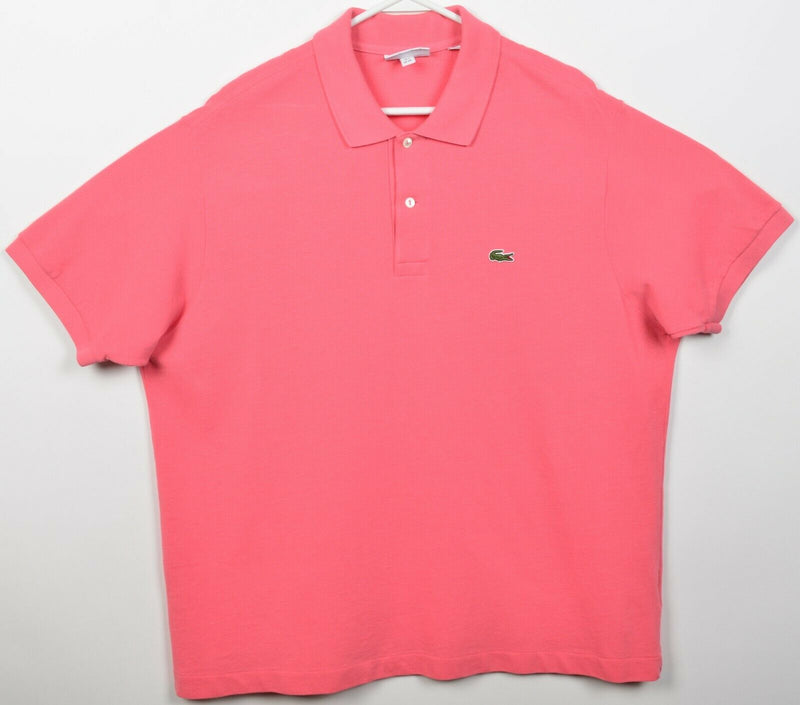 Lacoste Men's 7/2XL Classic Fit Solid Pink Alligator Logo Polo Shirt