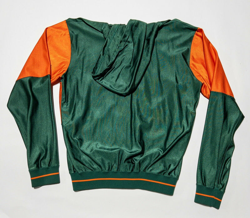 Miami Hurricanes Soccer Champion Vintage 90s Snap Jacket Green Orange Men Large