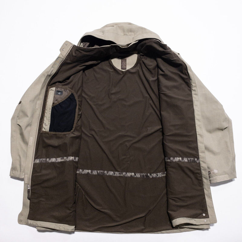 REI Rain Jacket Women's 3X E1 Elements Full Zip Hooded Lined Beige Outdoor