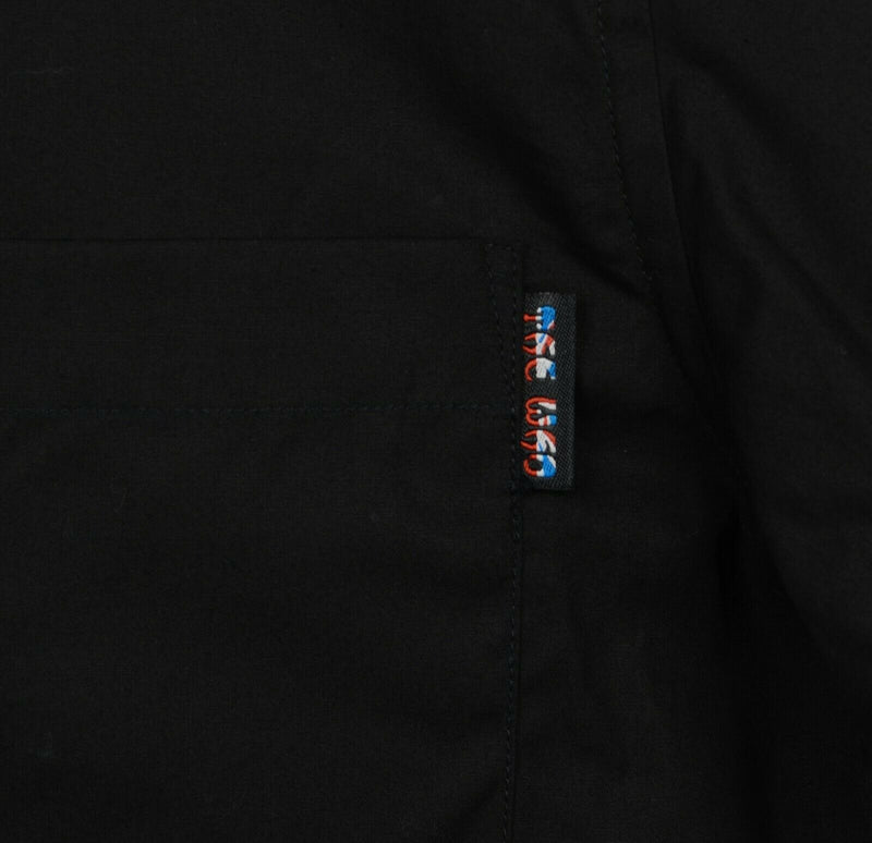 The Who Men's Medium Maximum R&B Bravado Embroidered Black White Button Shirt