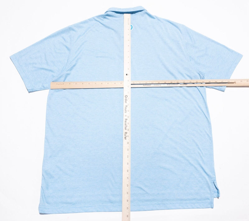 Peter Millar Summer Comfort Polo XL Men's Shirt Blue Wicking Golf Short Sleeve