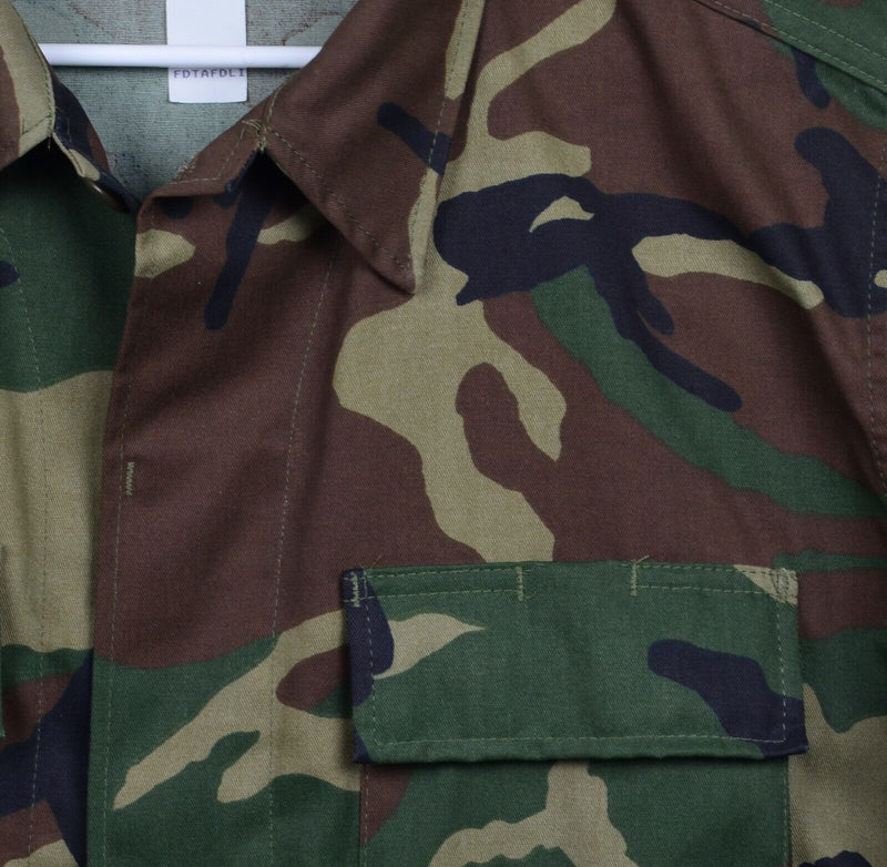 Cabela's US Army Jacket Men's Large Vintage Woodland Camo 8415-01-084-1656