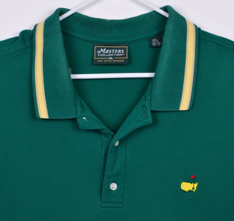 Masters Collection Men's 2XL Green Stripe Collar Augusta National Golf Shirt