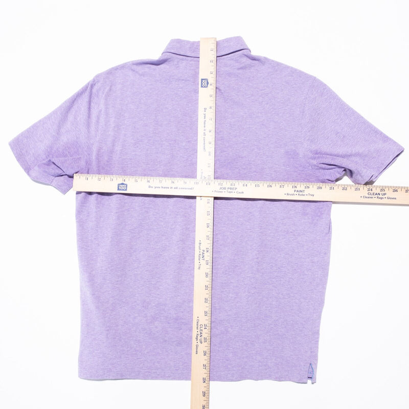johnnie-O Hangin' Out Polo Shirt Men's Medium Purple Pocket Surfer Logo Preppy