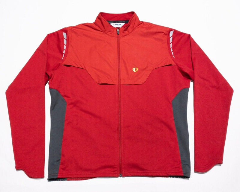 Pearl Izumi Cycling Jacket Men's XL Full Zip Red Wicking Stretch Long Sleeve