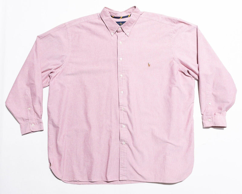 Polo Ralph Lauren Shirt Mens 3XB Big Classic Fit Oxford Pink Button-Down 3XL Big