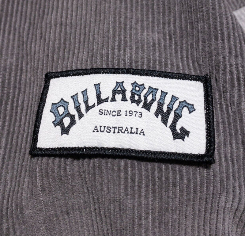 Billabong Corduroy Jacket Boy's Large Gray Surf Beach The Cord Jacket Kid's