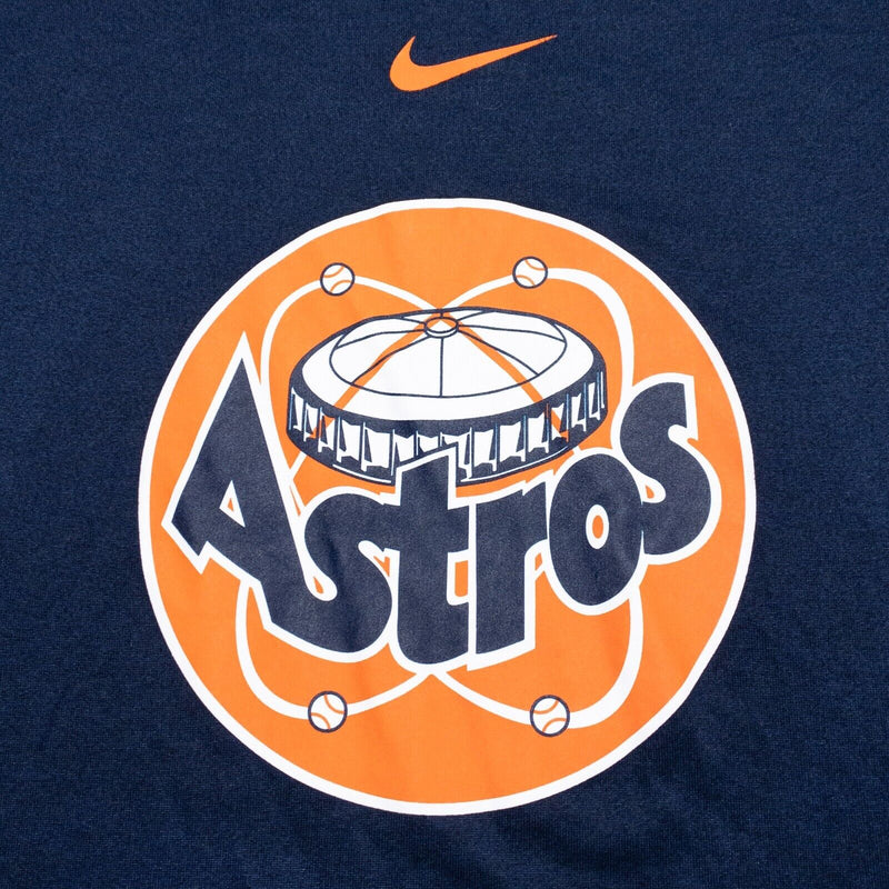 Houston Astros T-Shirt Men's 2XL Nike Cooperstown Collection Center Swoosh Blue