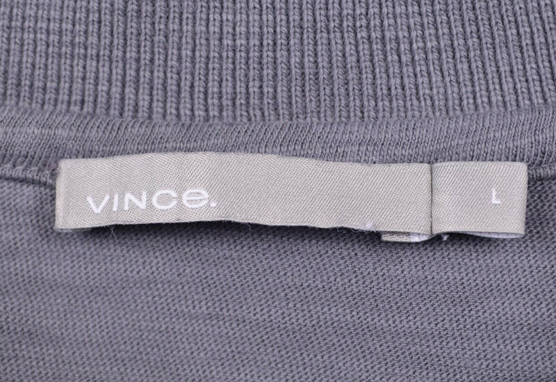 VINCE. Men’s Sz Large Heather Gray Short Sleeve Polo Shirt