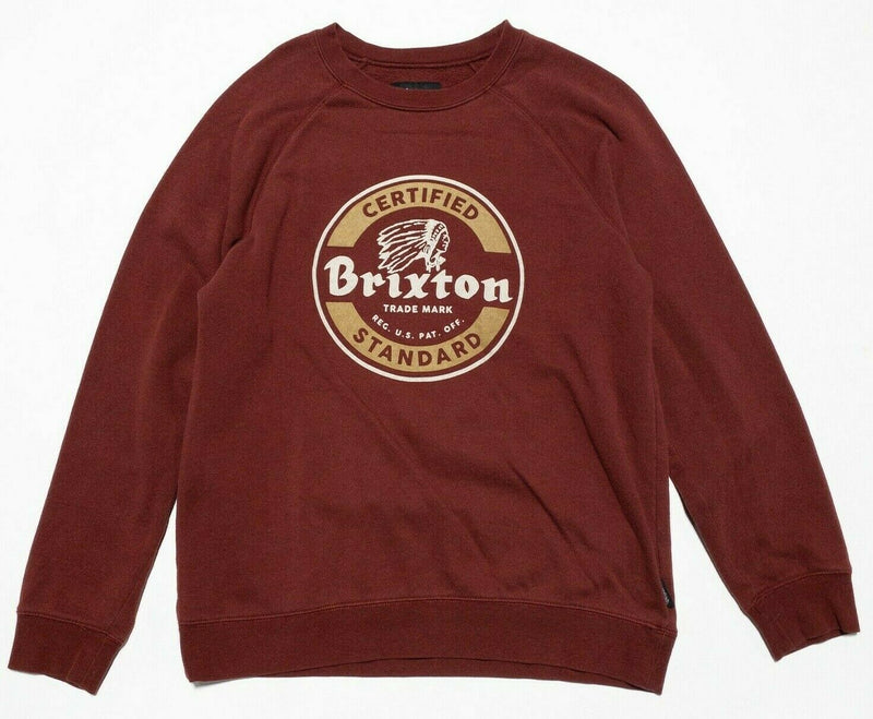 Brixton Crewneck Sweatshirt Pullover Red Indian Chief Graphic Print Men's Small