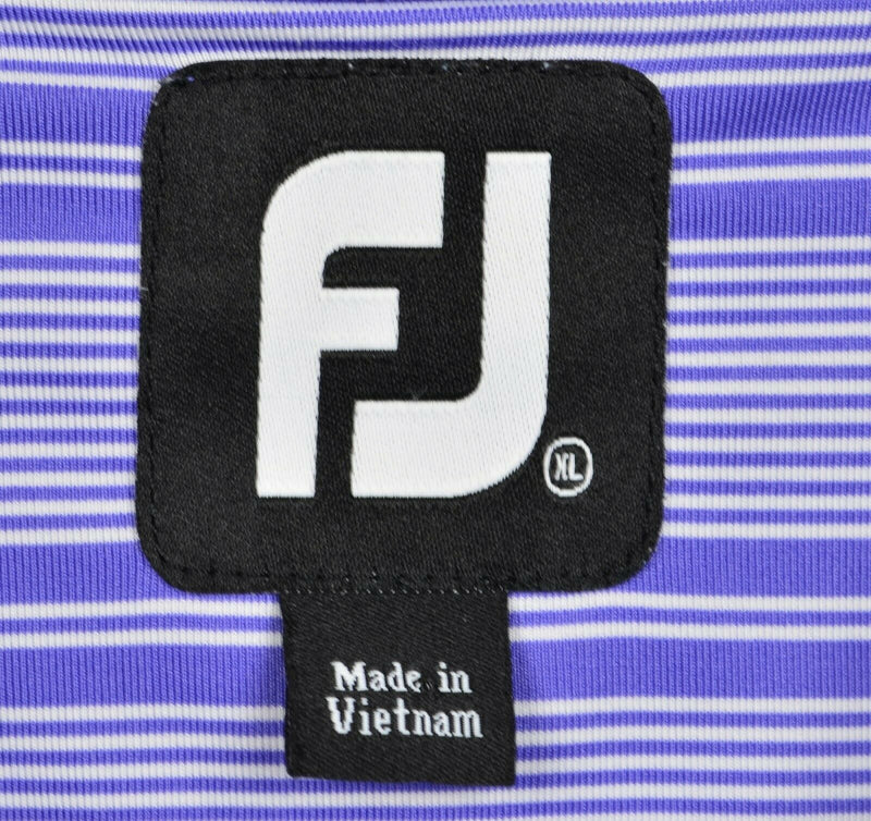FootJoy Men's Sz XL Purple Striped Golf Polo Shirt Quail West Naples, FL