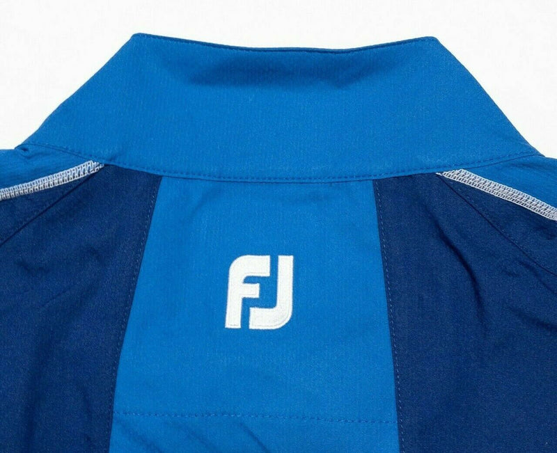 FootJoy Men's XL Short Sleeve Windshirt Jacket 1/4 Zip Blue Golf Wind Jacket