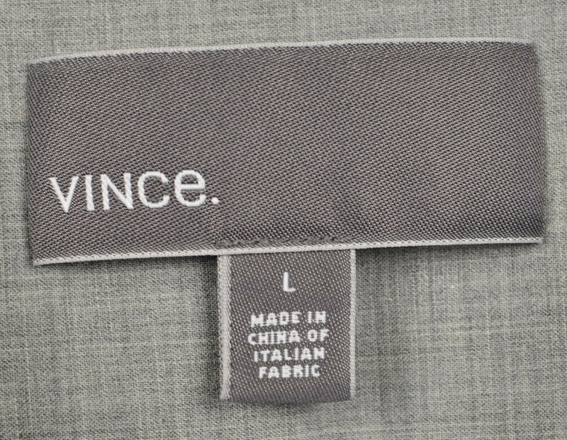 VINCE. Men's Sz Large Blue Striped Short Sleeve Button-Front Casual Shirt