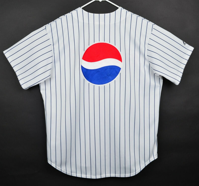 Minnesota Twins Men's Sz XL Pinstripe White Pepsi Sewn Baseball Jersey