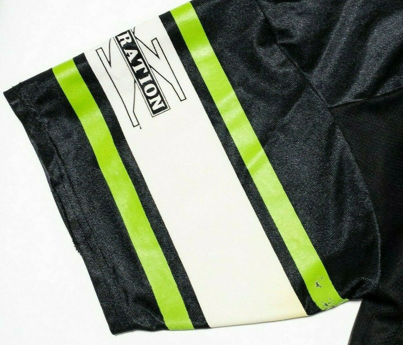 WWE Degeneration X Suck it DX 69 Football Jersey 90s Black Lime Green Fits S/M