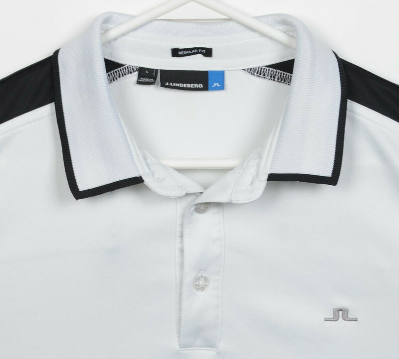 J. Lindeberg Men's Large Regular Fit Fieldsensor 2.0 Wicking Golf Polo Shirt