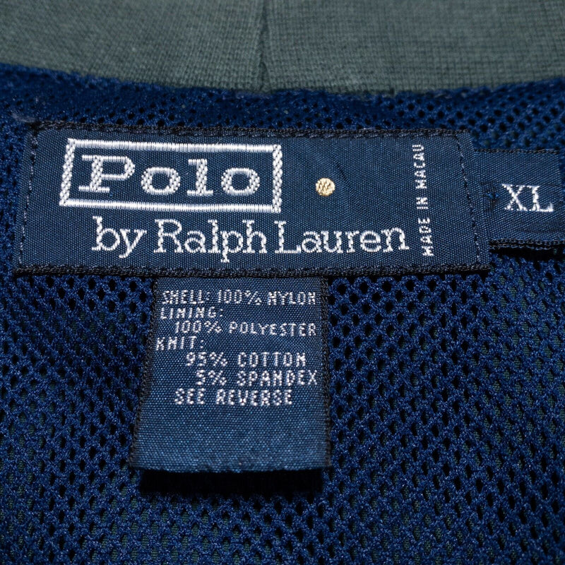 Polo Ralph Lauren Windbreaker Jacket Men's XL Vintage 90s Golf Crest Logo Green
