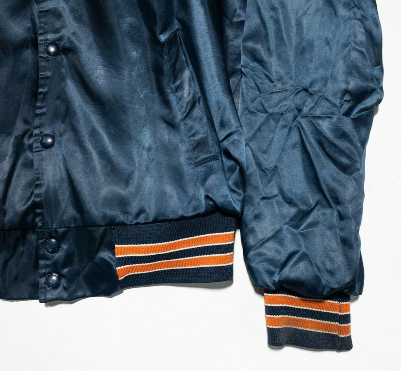 Chicago Bears Chalk Line Jacket Men's Medium Vintage 80s Bomber Satin Style Snap