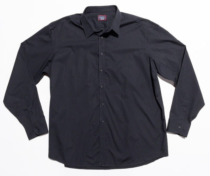 UNTUCKit Shirt Men's 3XL Tall Solid Black Long Sleeve Button-Front 3XLT Regular