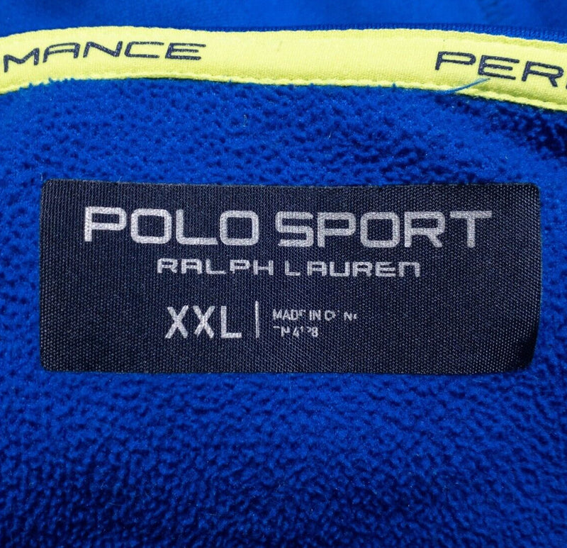 Polo Sport Ralph Lauren Hoodie Men's 2XL Pullover Sweatshirt Blue Spell Out