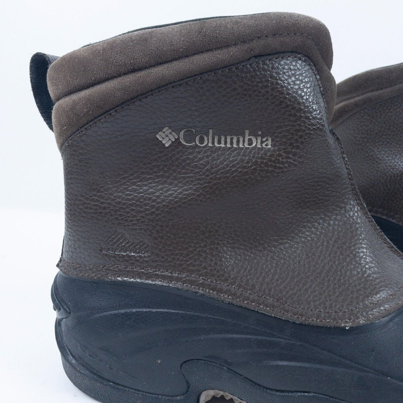 Columbia Boots Men's 10 Winter Snow Leather Brown Thinsulate Waterproof Bugaslip