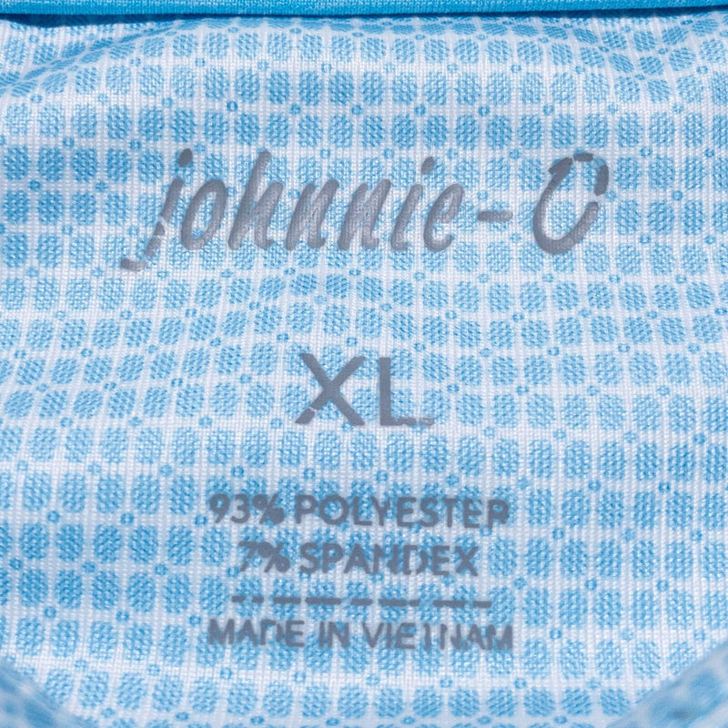 johnnie-O Prep-Formance Polo Men's XL Blue Geometric Golf Wicking Tanner