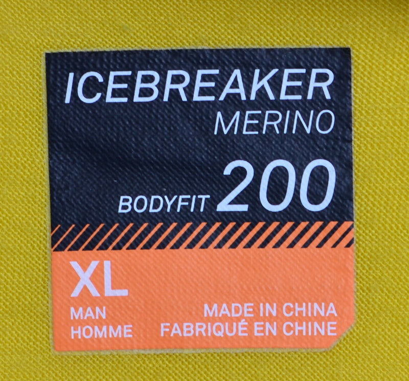 Icebreaker Men's Sz XL Bodyfit 200 100% Merino Wool Compression Base Layer Top