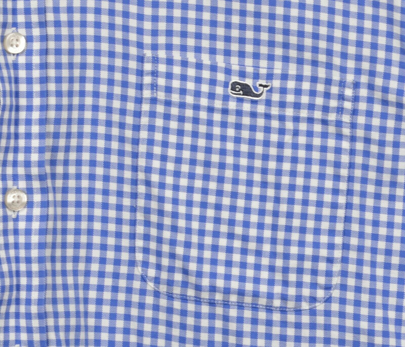 Vineyard Vines Men's XL Slim Fit Tucker Blue Shepherd Check Whale Button Shirt